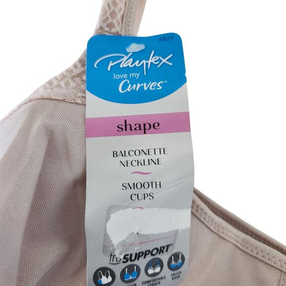 New Playtex Love MY Curves Balconette Bra 42C Beige MSRP $42 - Picture 4 of 4